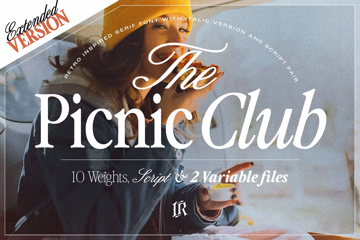 The Picnic Club font specimen